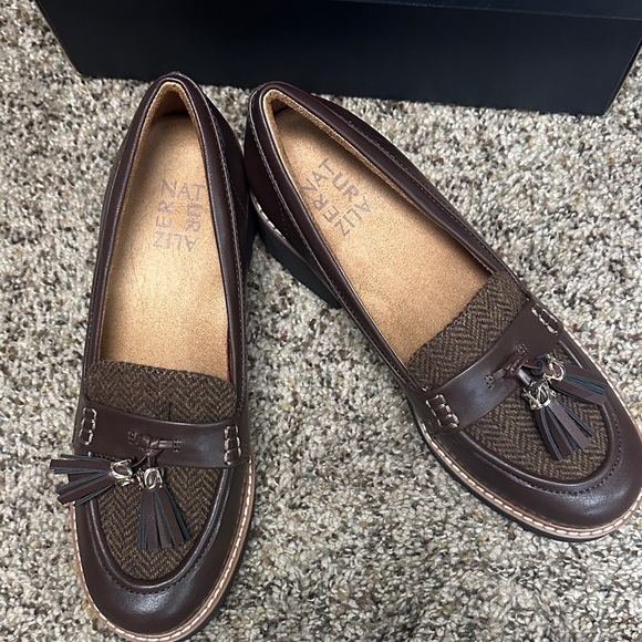 Naturalizer Dark Brown Loafers with Tassel Accents - Picture 2 of 8